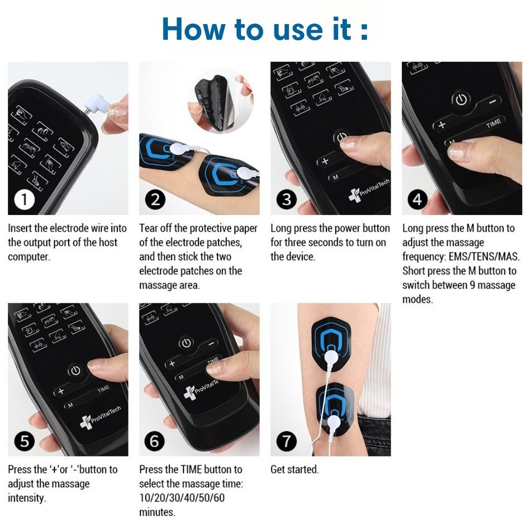 ProVital TENS 2.0 - ProVitalTech-how to use guide