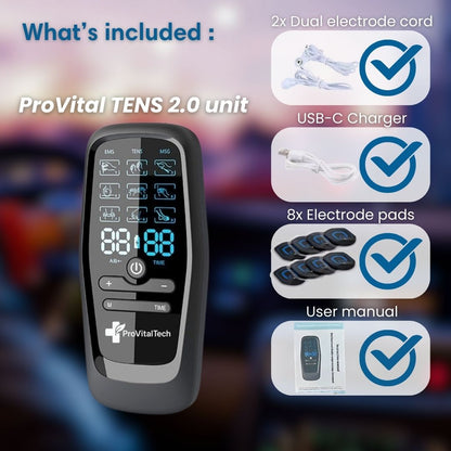 ProVital TENS 2.0 - ProVitalTech-what's included